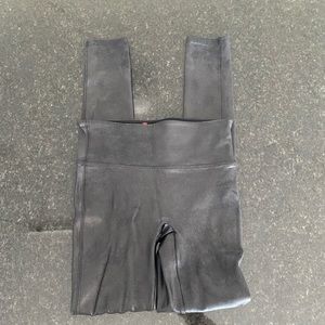 SPANX Faux Leather Leggings XS